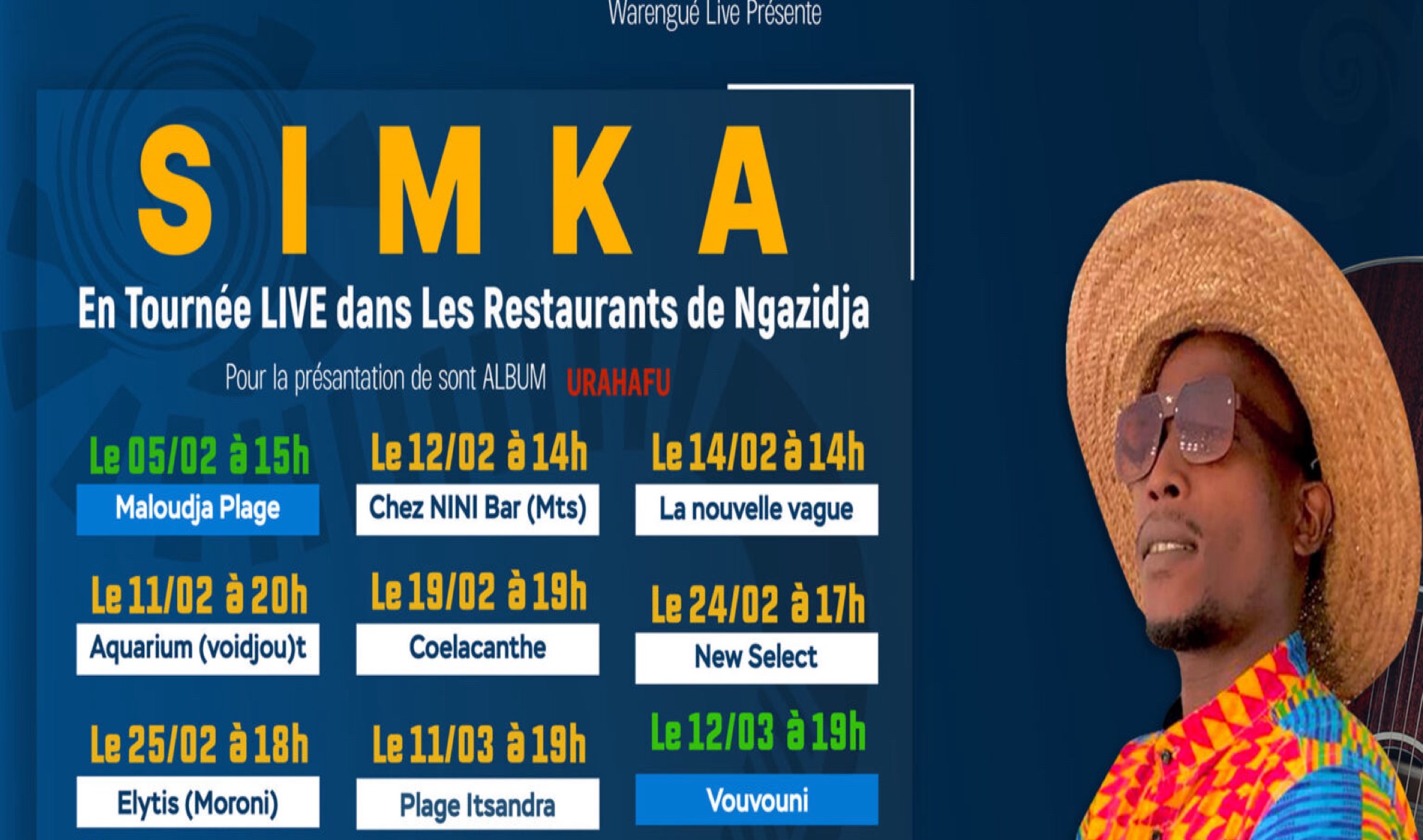 Lire la suite à propos de l’article SIMKA : Tournée live dans les restaurants de Ngazidja